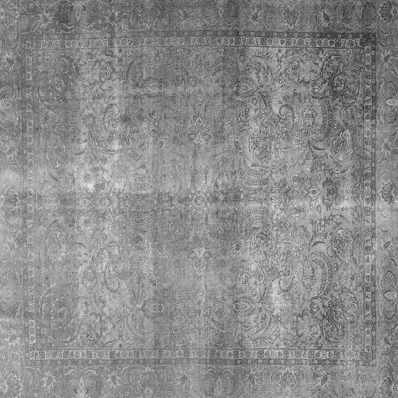 Ahgly Company Indoor Square Persian Gray Traditional Area Rugs, 7' Square
