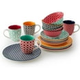 thumbnail image 1 of DOWAN Ceramic Dinnerware Set 16 Pieces Colorful Plates and Bowls Set, 1 of 6