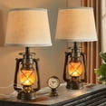 thumbnail image 1 of Lámpara de mesa LEDIARY Vintage Farol Flickering Flame 18,72 cm, 1 of 6