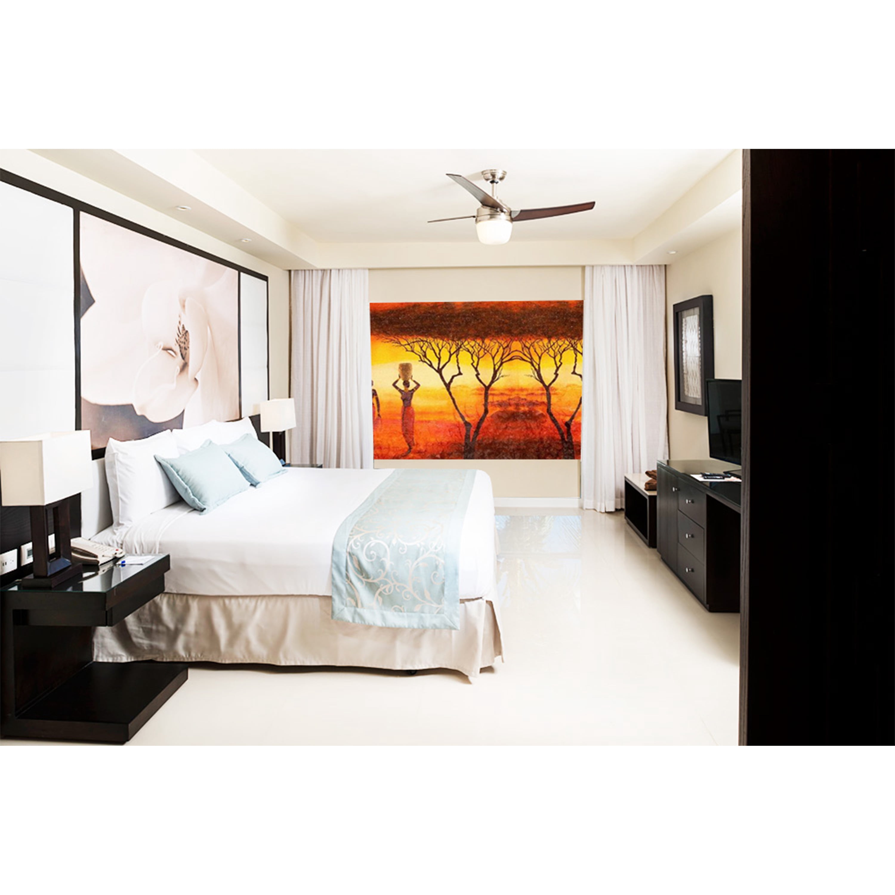 Startonight Mural Wall Art African Theme Illuminated Abstract Wallpaper