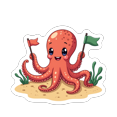 thumbnail image 6 of cartoon Octopus Theme Stickers, Waterproof Octopus Theme Sticker for Water Bottle Laptop Phone Cases Planner Skateboard Luggage Helmet Party Favor Decor, Ideal for Adults Teens Teacher Rewards, 6 of 9