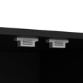 thumbnail image 2 of NARTRU Cat Wooden Double Litter Box Enclosure Furniture Cabinet for 2 Litter Boxes, Black, 2 of 8