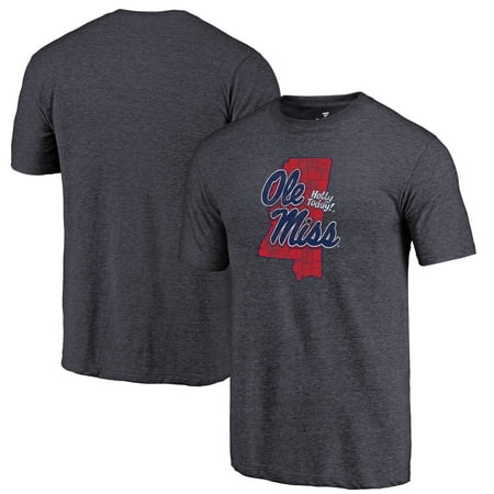 Old Miss University - Ole Miss Rebels Fanatics Branded Hometown Collection Tri-Blend T-Shirt - Heathered Navy