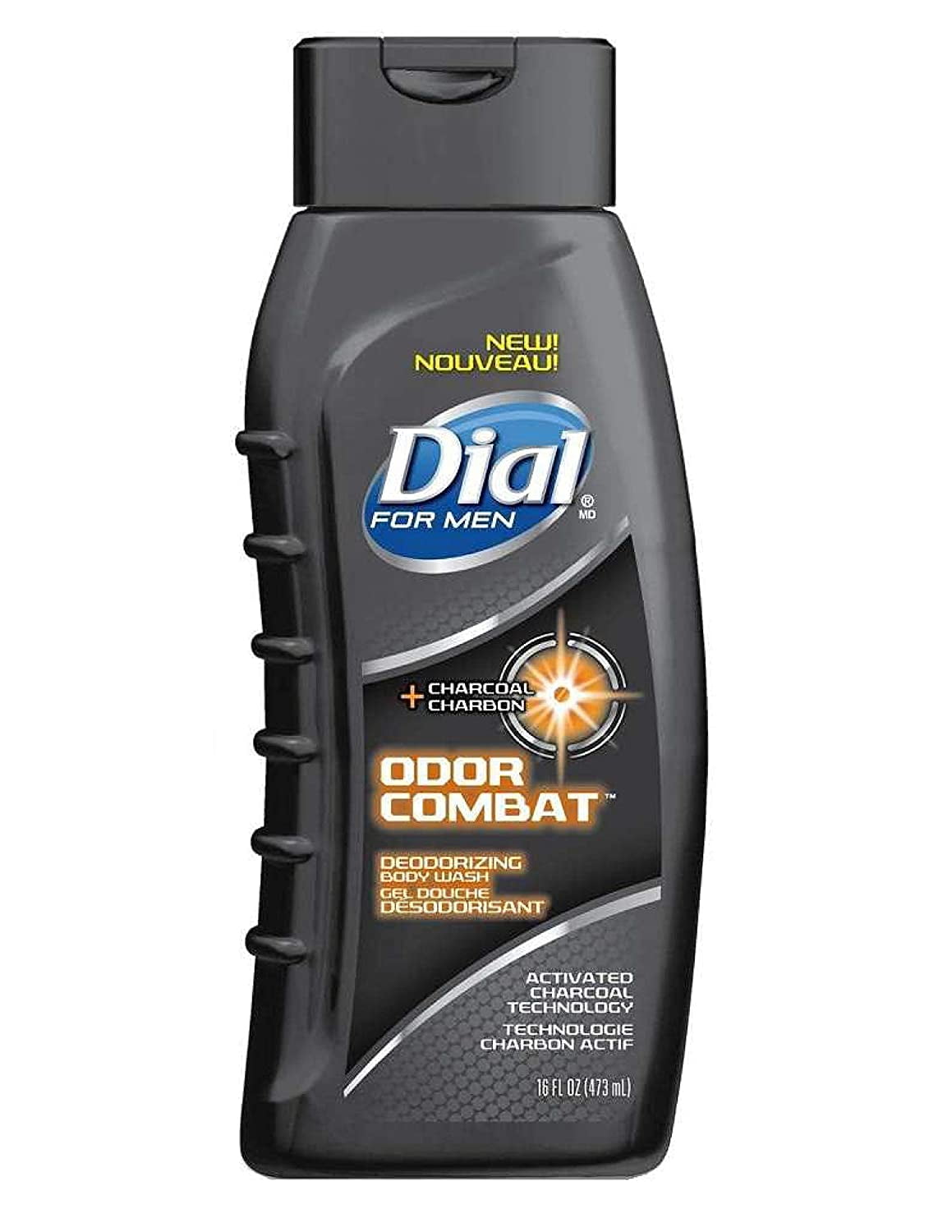 2 Pack Dial for Men Deodorizing Body Wash, Odor Combat, 16 Fl Oz