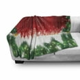 thumbnail image 3 of Christmas Soft Flannel Fleece Throw Blanket, Blurry Xmas Carol Background Santa Fir Rudolph Annual Festival Image, Cozy Plush for Indoor and Outdoor Use, 60" x 80", Red Green White, by Ambesonne, 3 of 6