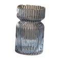 thumbnail image 2 of Macetero florero de cristal gris, decoración de botellas, organizador moderno, florero ligero, decoración del hogar de lujo para oficina, restaurante, 2 of 8
