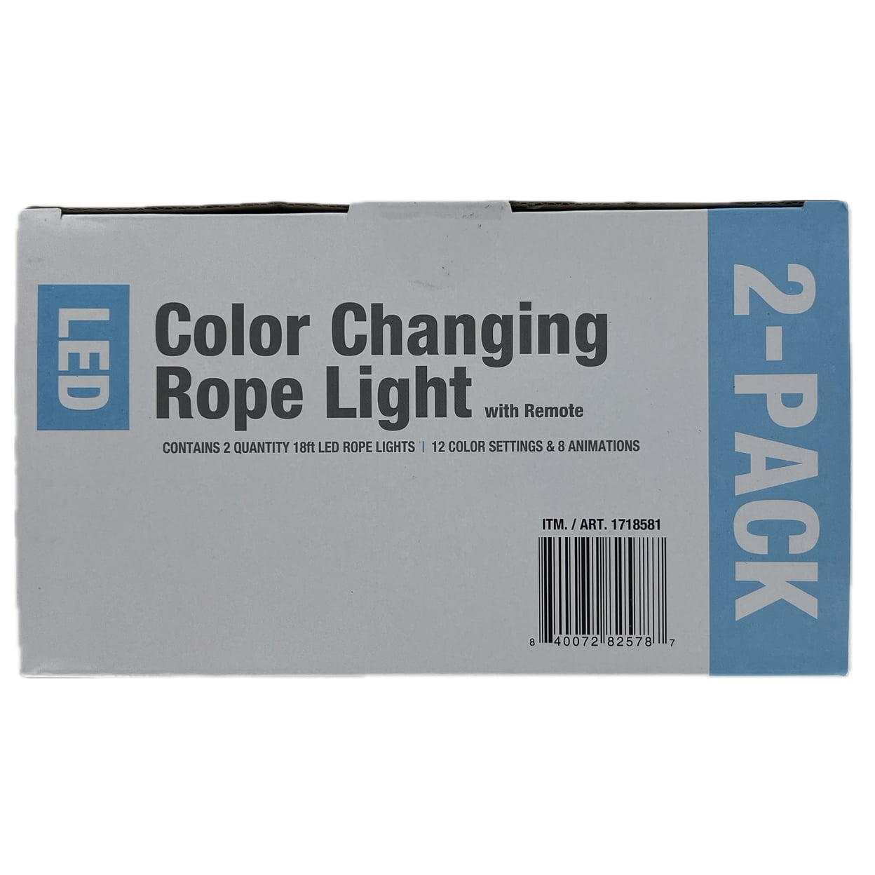 Intertek LED Color Changing Rope Light with Remote, 18 Foot (Pack of 2)
