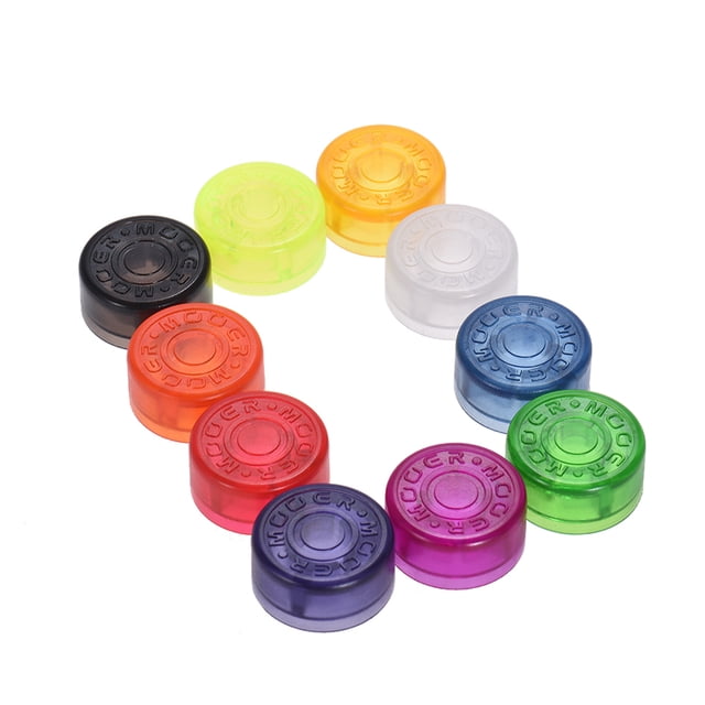 Tapa de pedal MOOER 10pcs Footswitch Topper Protector Parachoques de plástico coloridos para pedal de efecto de guitarra (entrega de color aleatorio) MOOER Tapa de pedal