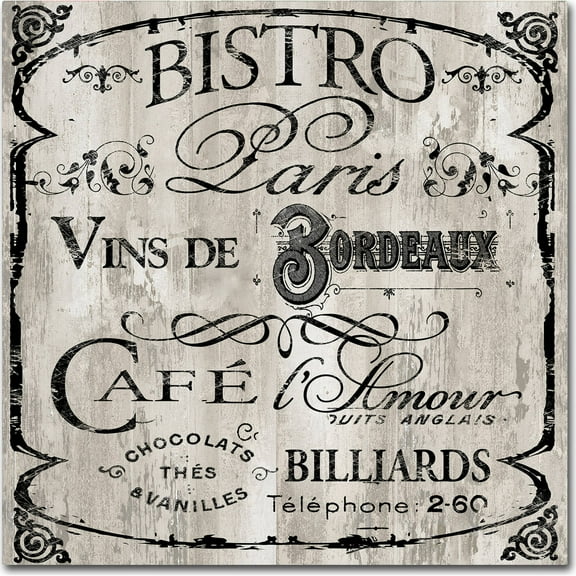 Trademark Fine Art "Paris Bistro III" Canvas Art by Color Bakery