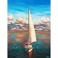 thumbnail image 2 of Vitaletti, Carolee 19x24 White Modern Wood Framed Museum Art Print Titled - Sunset Cruise II, 2 of 4