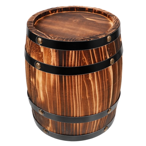 Wood Craft Barrel Decoration Bar Ornament Vintage Style Wine Barrel Model Party Decor