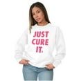 thumbnail image 4 of Breast Cancer Awareness Just Cure It Women Plus Size Crewneck Sweatshirt Brisco Brands 4X, 4 of 5