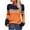 Orange, variant on Amidoa Lightweight Sweaters for Women 2025 Long Sleeve Green Striped Colorblock Pullover Sweaters Cardigans for Women L