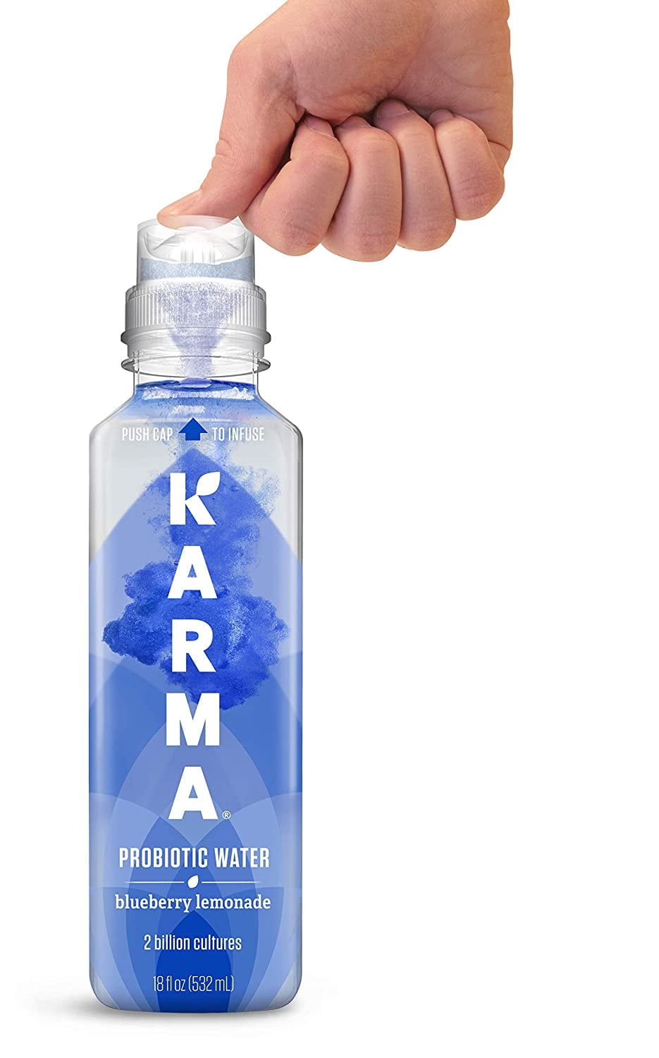 (5 pack) Karma Probiotic Water, Blueberry Lemonade, 18 fl. oz., 1 Count Bottle