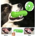 thumbnail image 4 of Juguetes para masticar para cachorros, juguetes para masticar para perros, palo de maíz para entrenar y limpiar los dientes, cepillo de dientes con ventosa chirriante, juguete interactivo para perros pequeños y medianos (azul) JM, 4 of 5