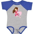 thumbnail image 3 of Inktastic Superhero Girl, Cute Girl, Brown Hair, Pink Cape Girls Baby Bodysuit, 3 of 5