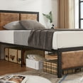 thumbnail image 4 of VECELO 3-Piece Twin Bedroom Sets with Wooden Headboard Bed Frame and 2 Gray Nightstands, 4 of 7