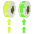 thumbnail image 1 of 2uds Flecha Pegatina Etiquetas 500 Cuenta/Rollo 1.3x2 Pulgadas Fluorescente Amarillo/Verde Adhesivo Flecha Forma Señales para Bricolaje Artesanía Organización Inventario, 1 of 7