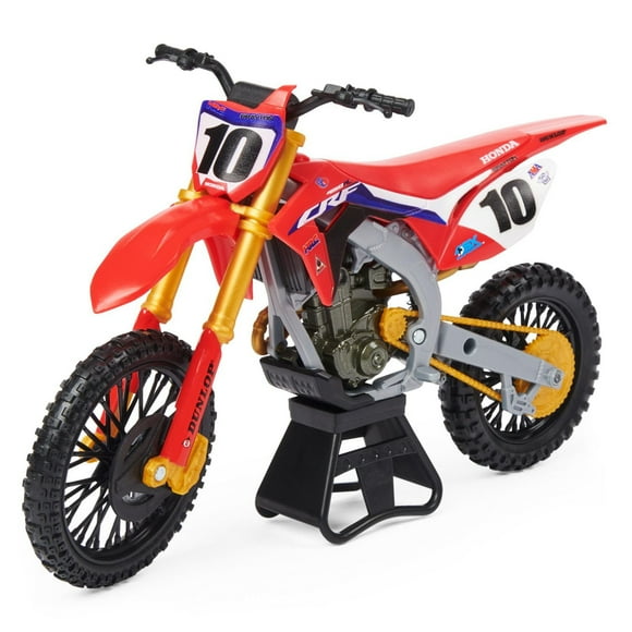 Supercross, Authentic Justin Brayton 1:10 Scale Collector Die-Cast Motorcycle Replica with Display Stand