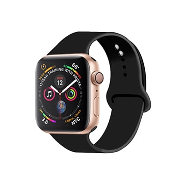 Uolo Apple Watch Replacement Bands 42/44mm Silicone Wristband for Apple Watch Series 6, SE, 5, 4, 3, 2, 1 - Sport Black