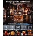 thumbnail image 4 of Flamemore Clear Countertop Ice Maker, 8 Crystal Clear 1.2" Large Craft Ice Cubes in 20 Mins, Portable Ice Machine with Self-Cleaning for Home Bar, Whiskey & Cocktails, 4 of 10