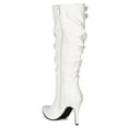 thumbnail image 3 of Women Leatherette Slouchy Pointy toe Calf High Mid Stiletto Heel Riding Boot BE53, 3 of 5