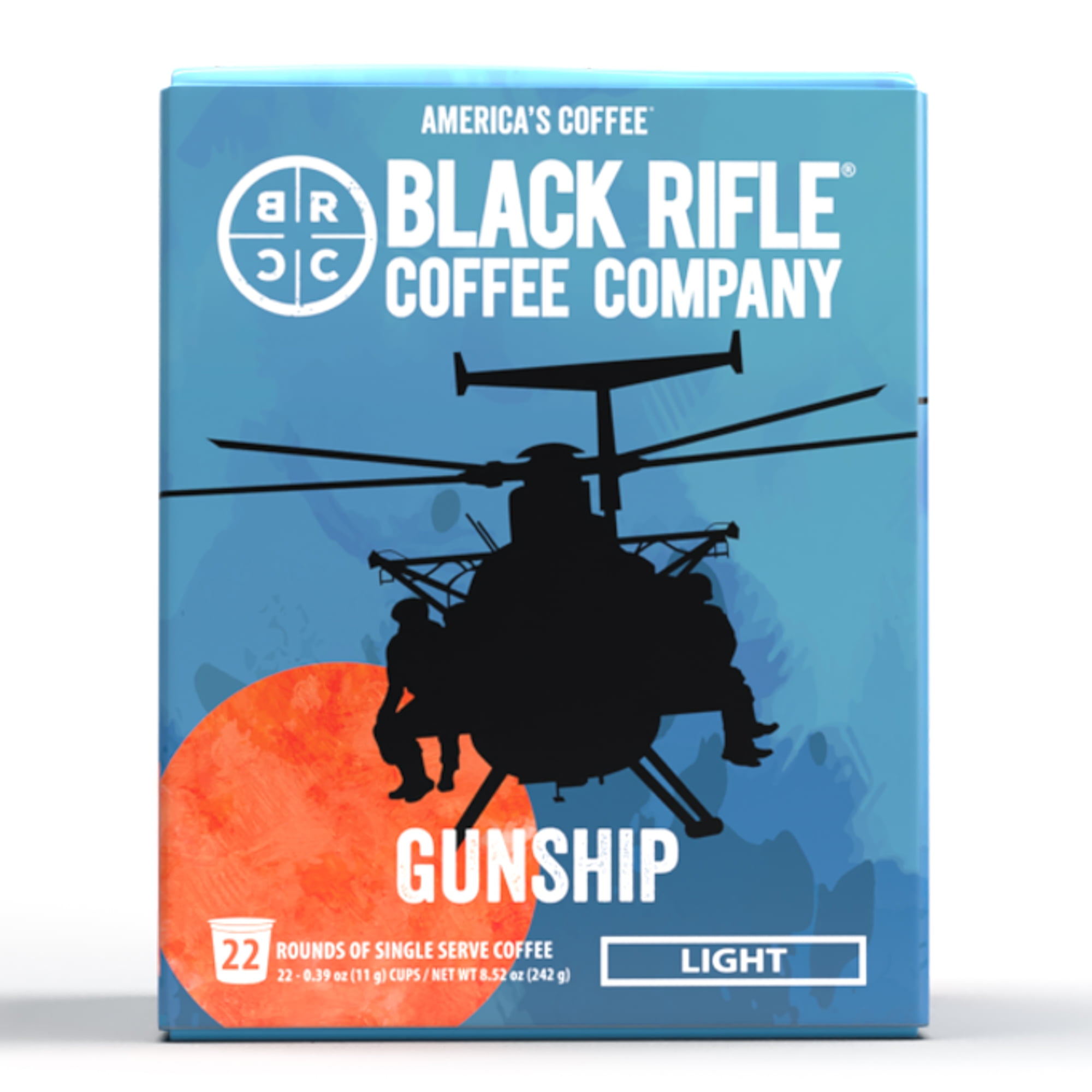 Black Rifle Coffee Gunship Single-Serve Pods, Light Roast, 22 Ct