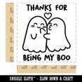 thumbnail image 2 of Thanks for Being My Boo Ghost Love Anniversary Self-Inking Rubber Stamp Ink Stamper - Blue Ink - Large 1-1/2 Inch, 2 of 7