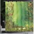 thumbnail image 4 of Ambesonne Rainforest Shower Curtain, Butterfly, 69"Wx70"L, Green, 4 of 5