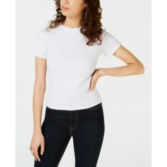 Ultra Flirt Juniors Crewneck Baby T-Shirt White XL