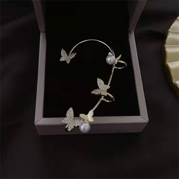 Juego de aretes con clip de mariposa con estilo retro y diseño liviano Wmkox8yi sjalhkljlk4877