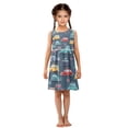 thumbnail image 6 of Girls Dress Cartoon Vehicles Sleeveless Dress for Girls Hem A-Line Casual Sundress, 6 of 7