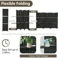 thumbnail image 4 of FDW 6 Panel Room Divider Wooden Portable Partition Screen Wood with Removable Storage Shelves Color, Black, 4 of 7