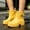 Yellow, variant on Women's Ankle Rain Boots Trendy Waterproof Adjustable Non-Slip Boots Easy Wear Work Chore Garden Footwear