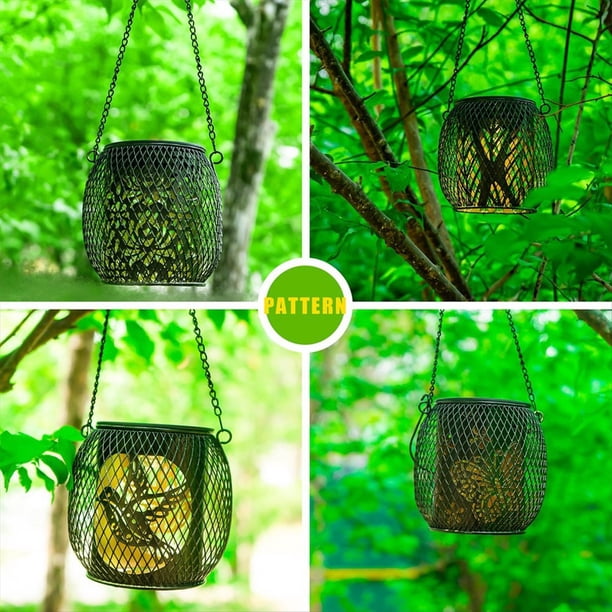 Luz Solar de Jardín Lámpara Solar Linterna Arte Luz LED Solar Decorativa para Exteriores para Patio Paisaje Jardín Estilo Pájaro