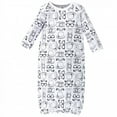 thumbnail image 3 of Hudson Baby Infant Boy Cotton Gowns, Mustache, Preemie-Newborn, 3 of 5