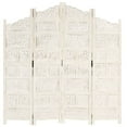 thumbnail image 4 of vidaXL Room Divider 4 Panel Folding Privacy Screen for Office Solid Wood Mango, 4 of 6