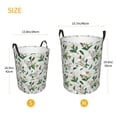 thumbnail image 3 of Balery Lilies Flowers Cesta de ropa redonda con asas, impermeable, independiente, para ropa, juguetes, dormitorio y familia-Small, 3 of 6