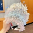 thumbnail image 5 of Children's Princess Super Immortal Crown Headpiece Hair Hoop Girl's Birthday One Year Old Photo Headband Baby Stylish Hair Clip, 5 of 9