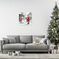 thumbnail image 4 of ZHONGYUTONG Christmas Canvas Wall Art Snowman Picture Santa Claus Painting Winter Farmhouse Poster for Living Room Decor Framed (12.00" x 12.00"), 4 of 5