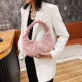 thumbnail image 3 of Autumn Solid Female Handbag Pleated Dumpling Shoulder Bags Party Totes Wristlets, 3 of 9
