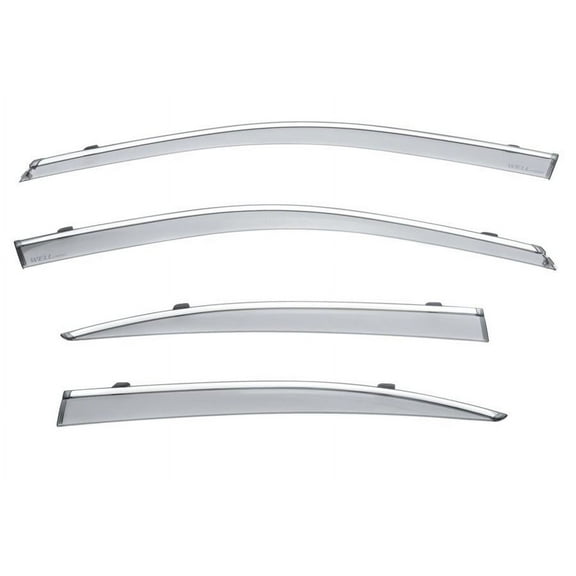 Wellvisors Side Window Visors Deflectors Rain Guards With Chrome Trim for 2013-2020 Lexus GS350 / GS450h / GS200t 3-847LX022