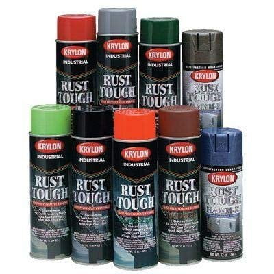 Rust Tough Aerosol Enamels, 15 oz Aerosol Can, Flat White, Gloss