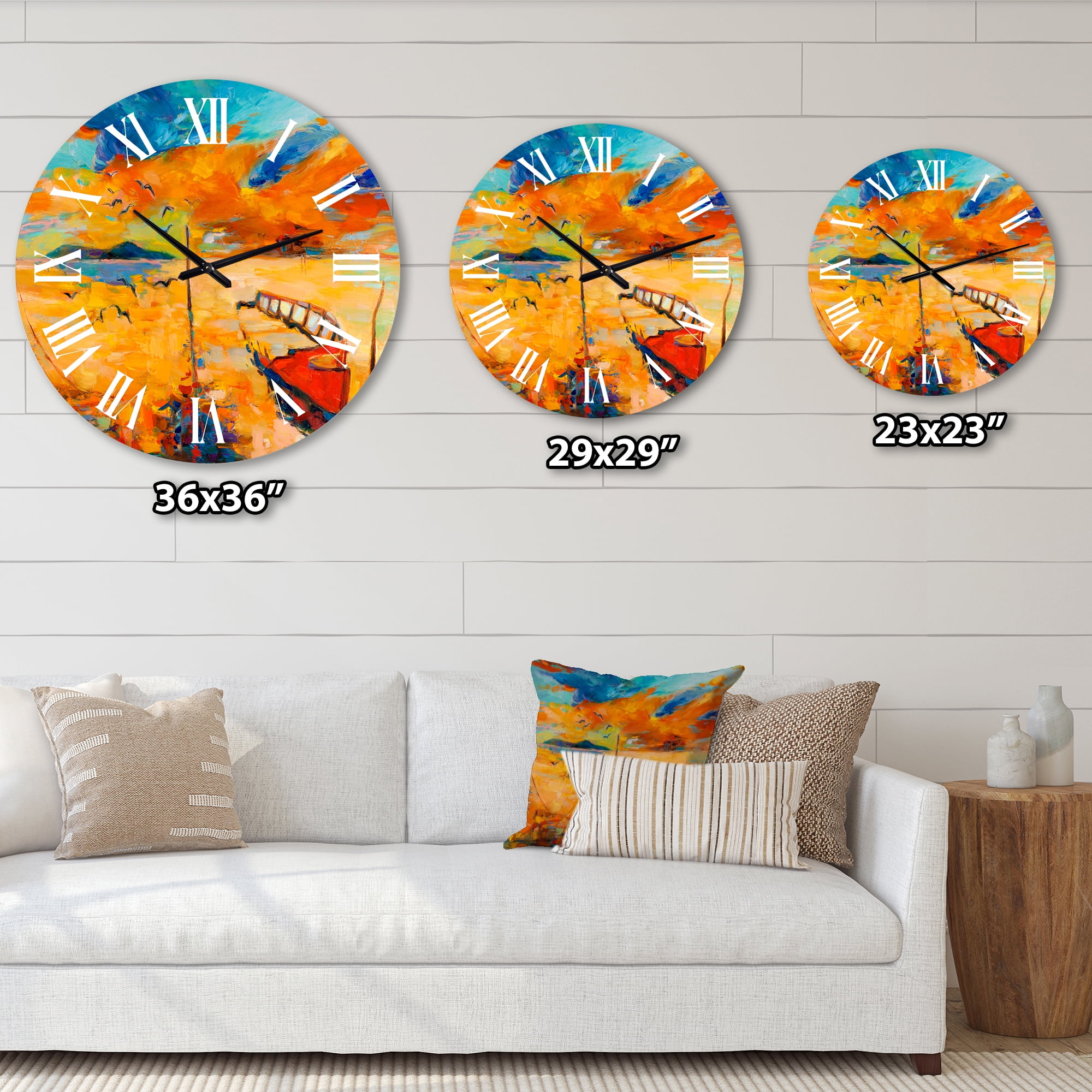 Designart 1 in Coastal Wall Clock