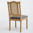 thumbnail image 6 of French Style Solid Wood Frame Antique Painting,Hand-pulled buckle decoration Velvet artificial leather Dining Chair with Nailhead Trim ,Wood Legs,Steel Spring inner,Set of 2,Blue,SW1739BL, 6 of 26