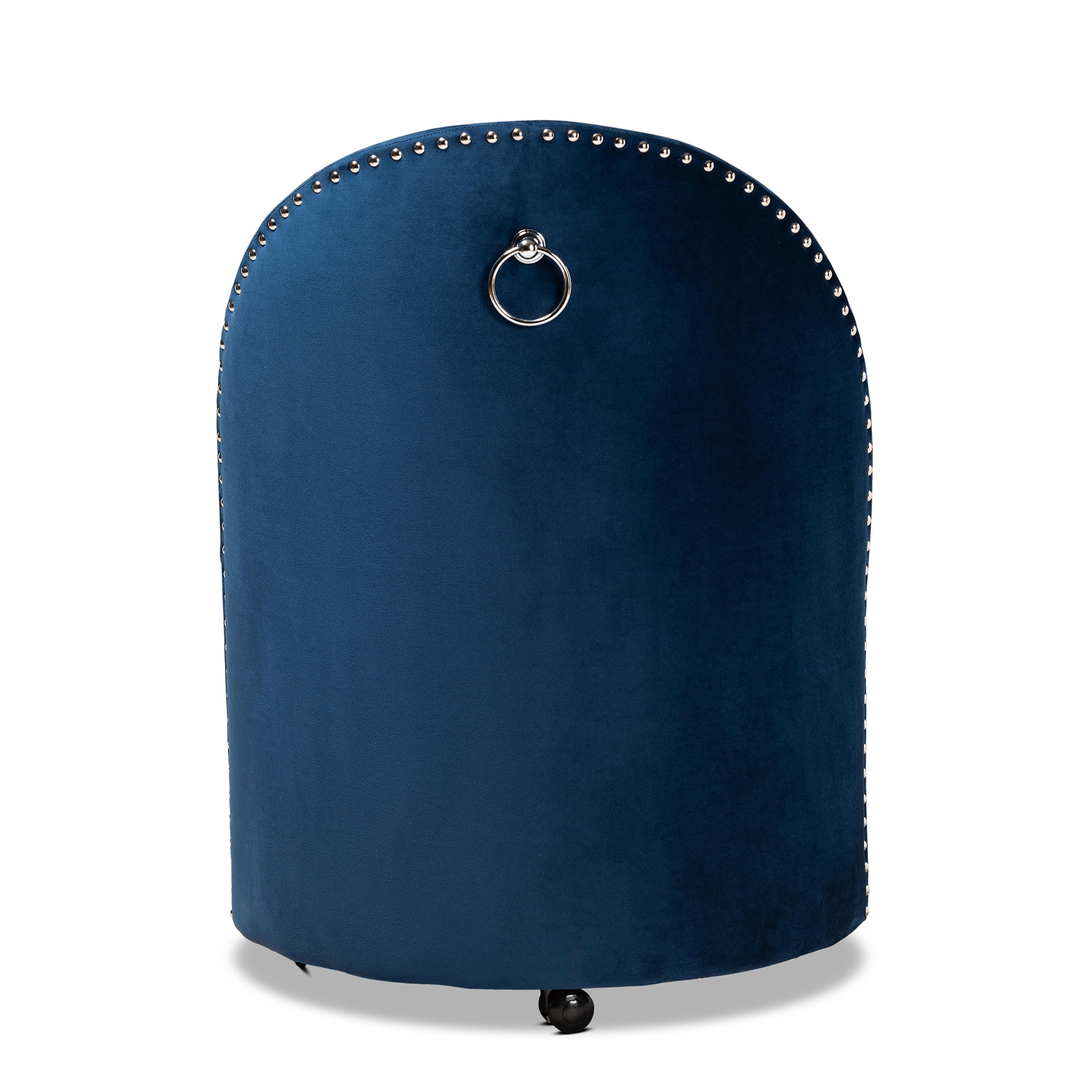 Baxton Studio Bethel Bucket Chair, Navy Blue