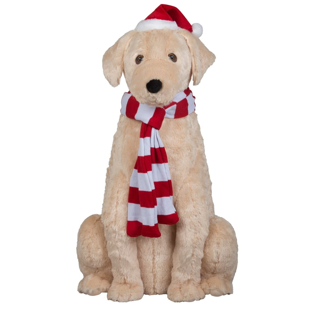 Holiday Time LifeSize Animated Golden Retriever Christmas Figurine, 34