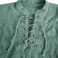 thumbnail image 3 of Túnica Medieval de Halloween para hombre, camisa romana renacentista con cordones, disfraz de pirata, vestido de carnaval, 3 of 5