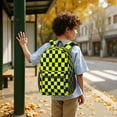 thumbnail image 6 of Yellow and Black Checkered Pattern 17" School Backpacks for Teens,Waterproof Oxford Fabric,S-Shape Padded Straps for School,Travel,Hiking,Camping, 6 of 6