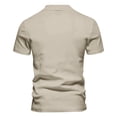 thumbnail image 4 of GrmtClth Men's Polo Shirts Short Sleeve 3 Button Golf Shirts Casual Classic Fit Collared Shirt Summer Fashion Solid Color Basic Tee with Pocket Khaki M, 4 of 4